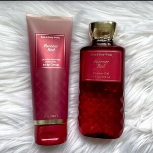 Forever Red Bath & Body Works Body Cream Shower Gel Pomegranate Vanilla Rum